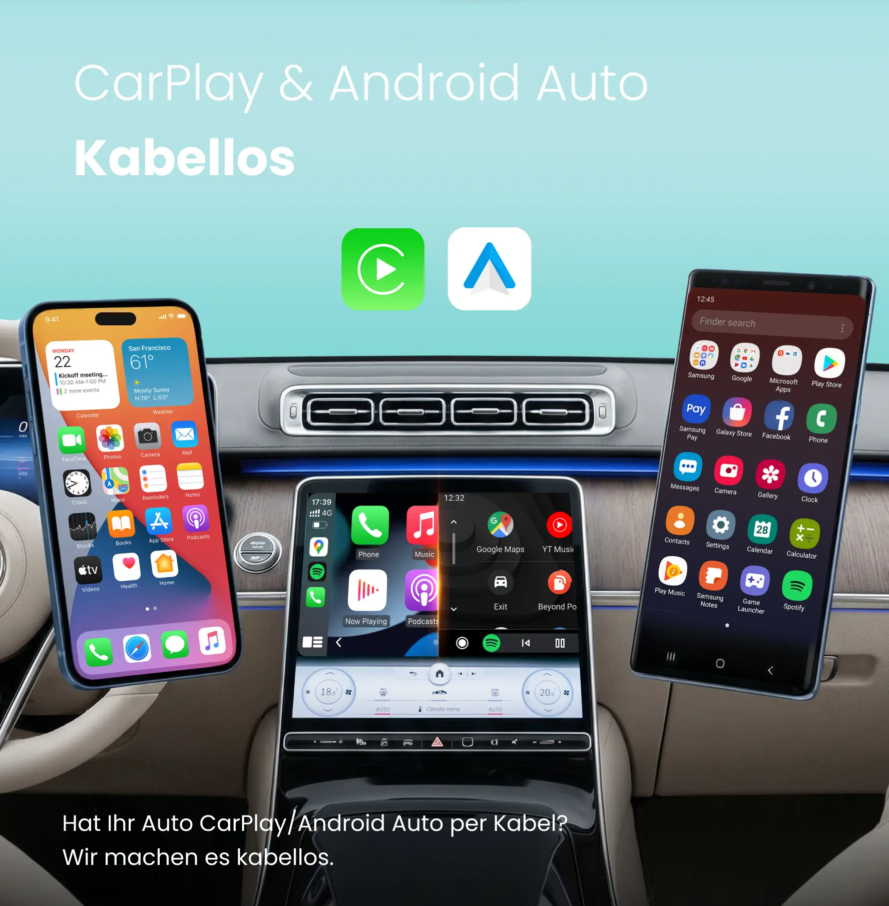 Ottocast® Mini NOVA Wireless CarPlay und Android Auto Adapter - Image 4