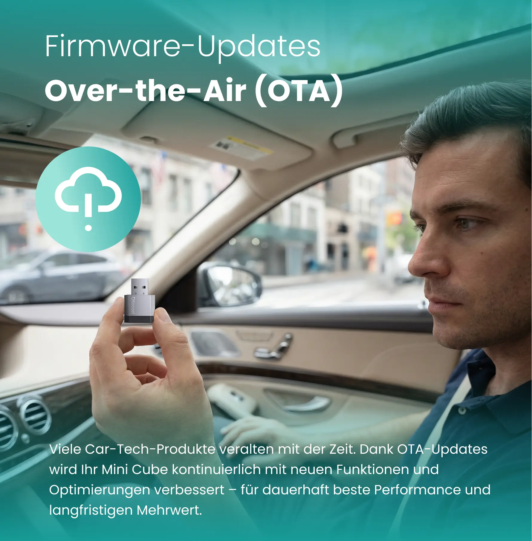 Ottocast® Mini NOVA Wireless CarPlay und Android Auto Adapter - Image 8