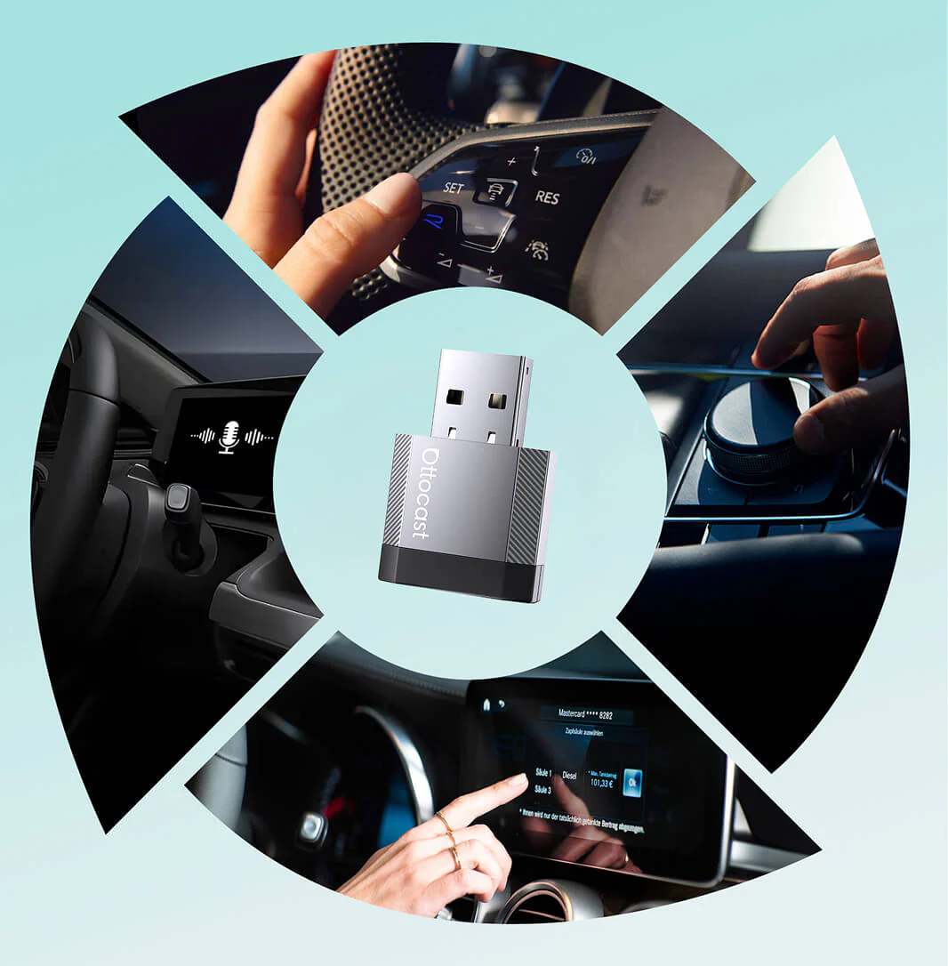 Ottocast® Mini NOVA Wireless CarPlay und Android Auto Adapter - Image 9