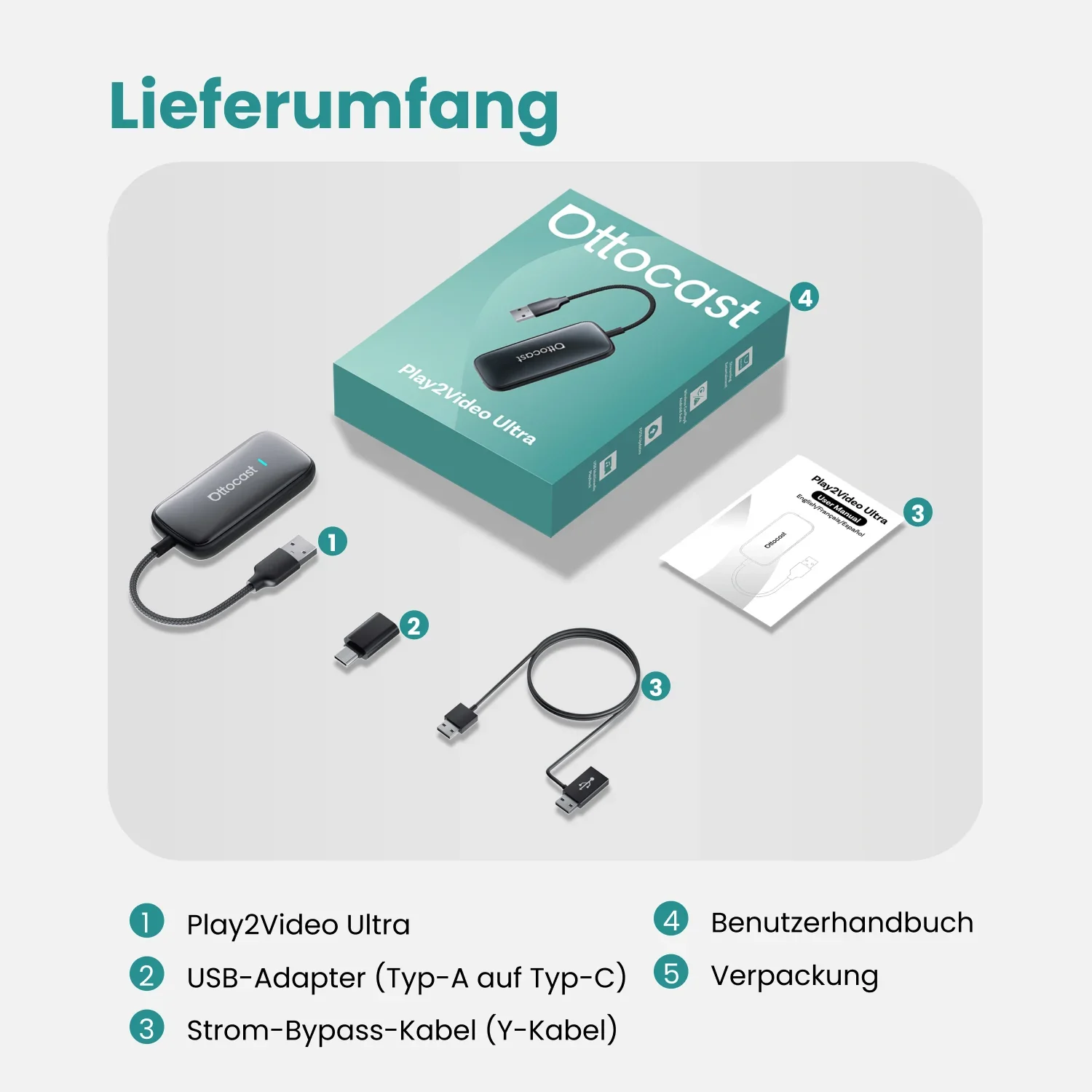 Ottocast® Play2Video Ultra All-in-1-Adapter mit App Hub - Image 11