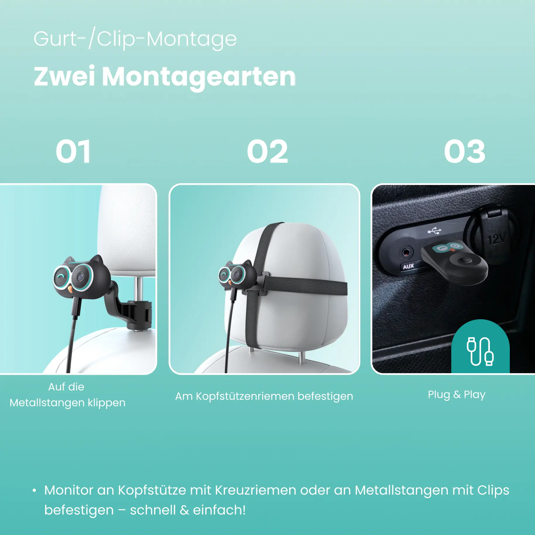 ⏳ 12-Stunden-Blitzangebot! Nicht verpassen! 💥OTTOCAST® Cabin Care Owl Monitoring Wireless CarPlay Adapter - Image 11