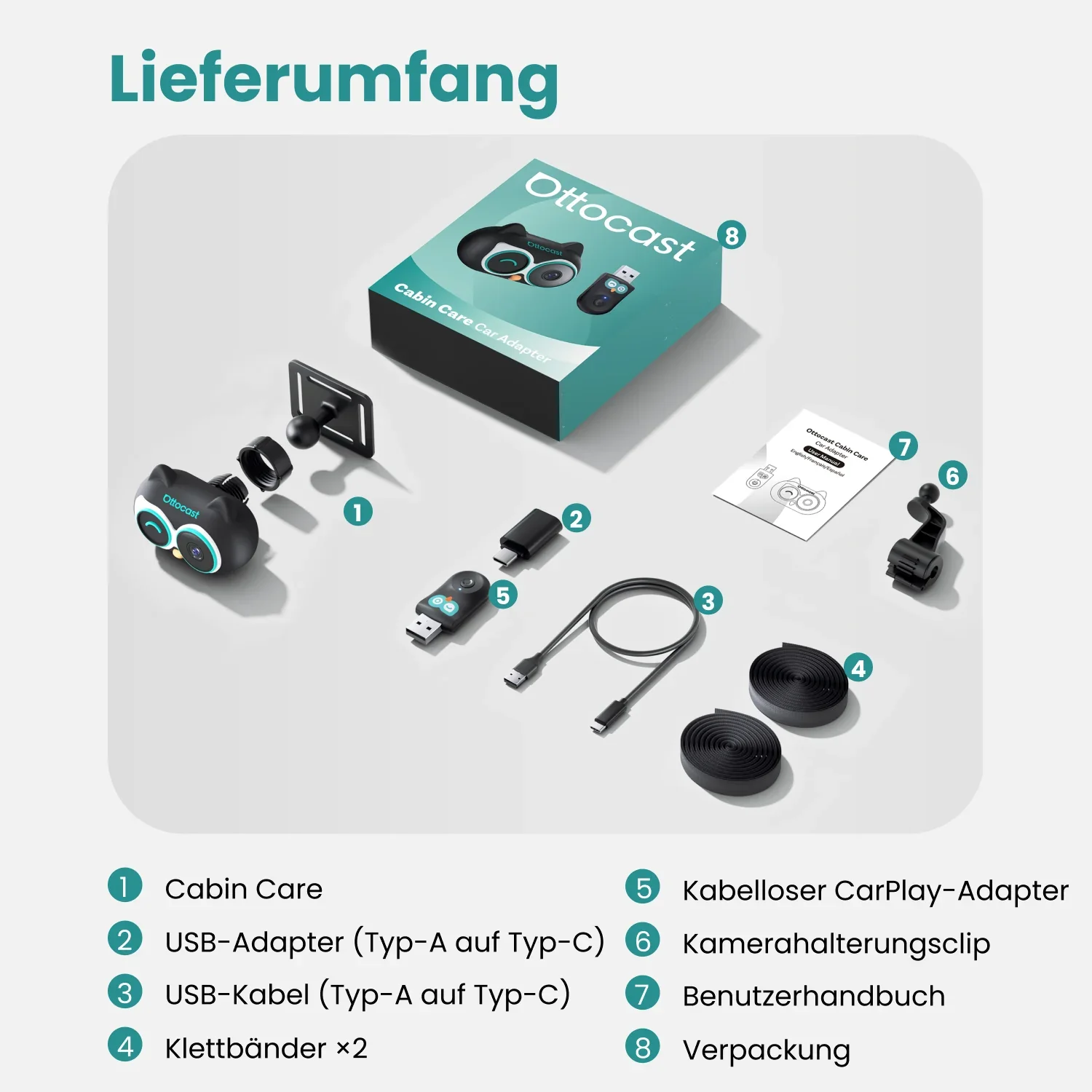 ⏳ 12-Stunden-Blitzangebot! Nicht verpassen! 💥OTTOCAST® Cabin Care Owl Monitoring Wireless CarPlay Adapter - Image 12