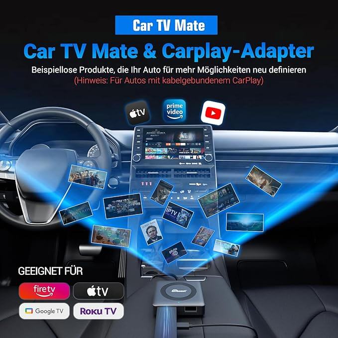 Ottocast® Car Tv Mate Max Universal - Kabelloses CarPlay & Android Auto mit HDMI™-Multimedia - Image 5