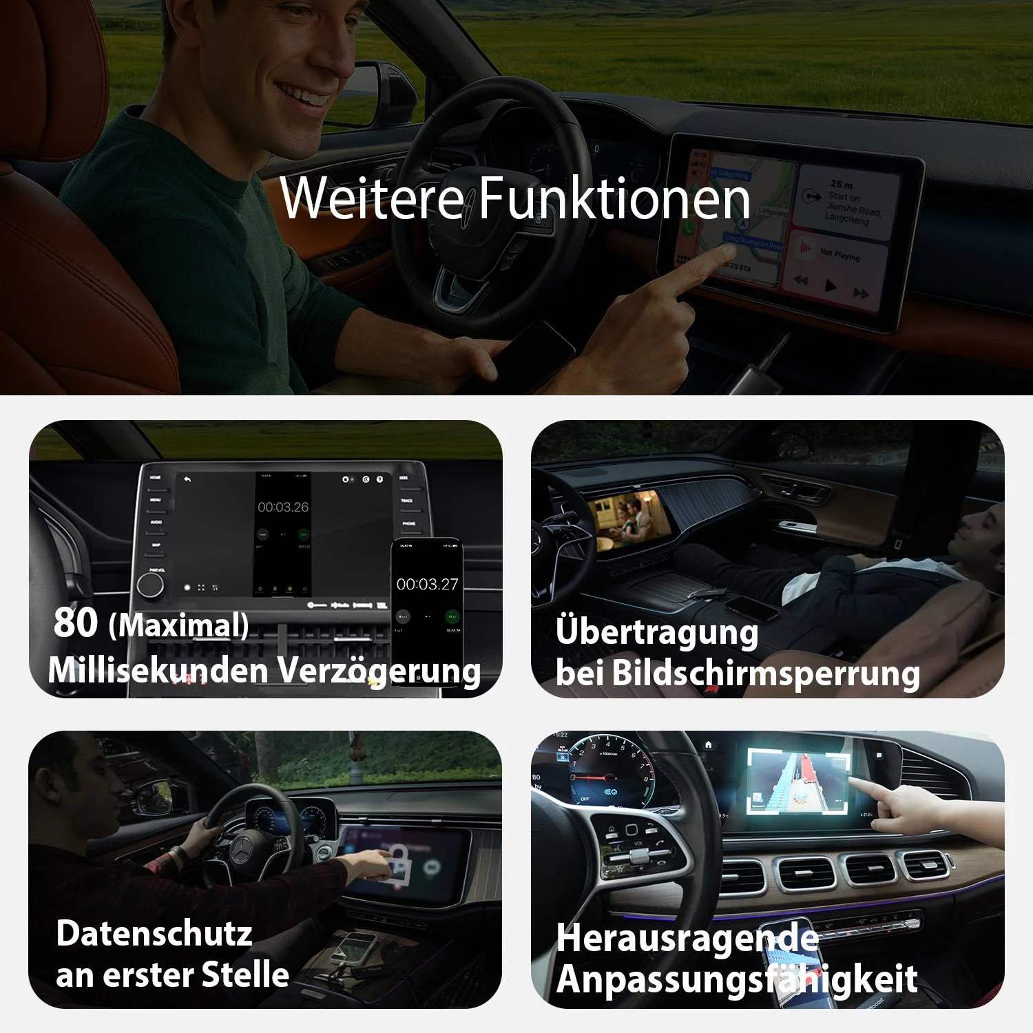 Ottocast® Mirror Touch Wireless CarPlay Adapter - Image 5