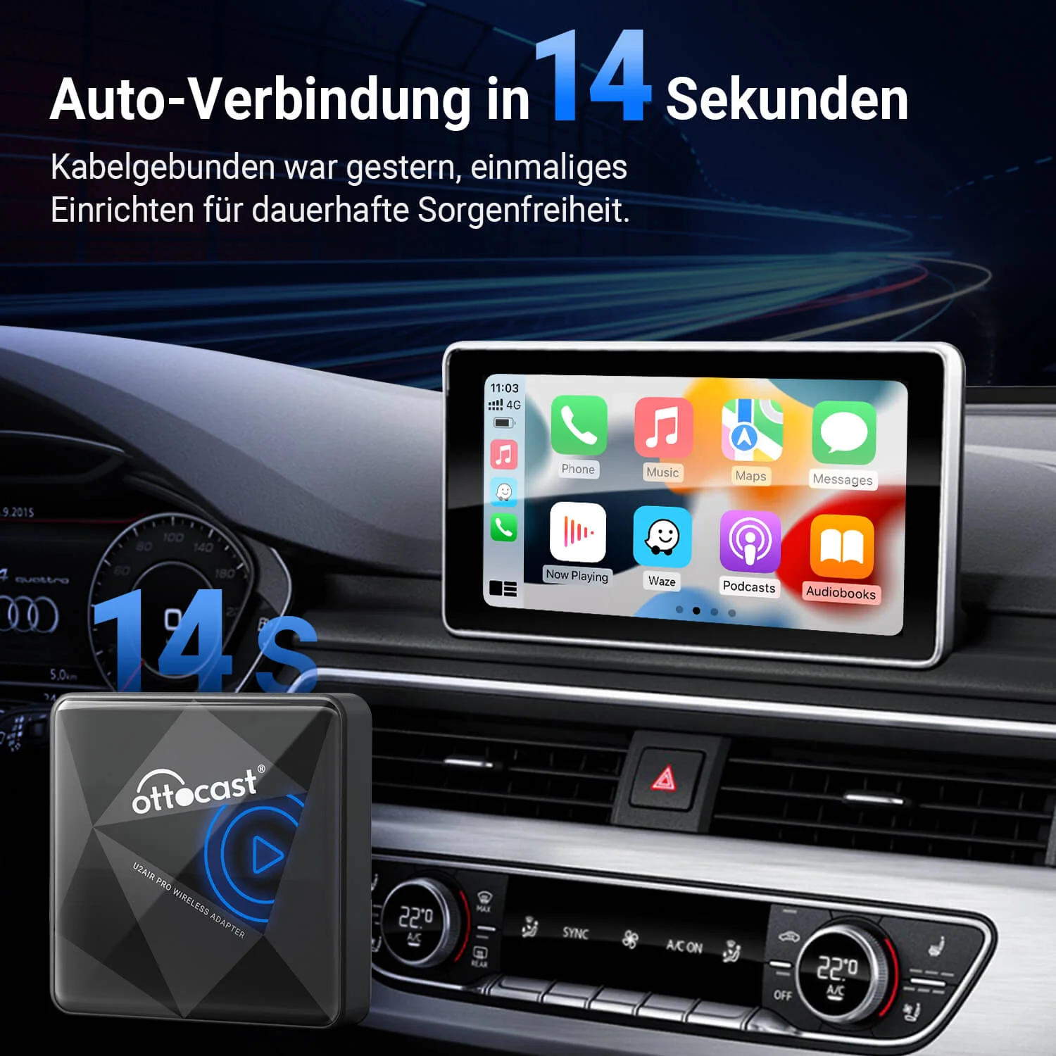 Ottocast® U2AIR Pro Wireless CarPlay Adapter - Image 5